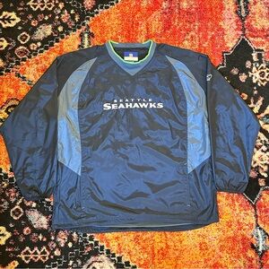 Vintage Reebok NFL Team Apparel On Field Seattle Seahawks Pullover Windbreaker